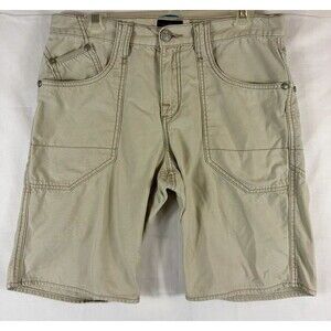 Rock & Republic Shorts Cargo Riveted Baggy Tan Khaki Men’s 32 Summer Casual Y2K